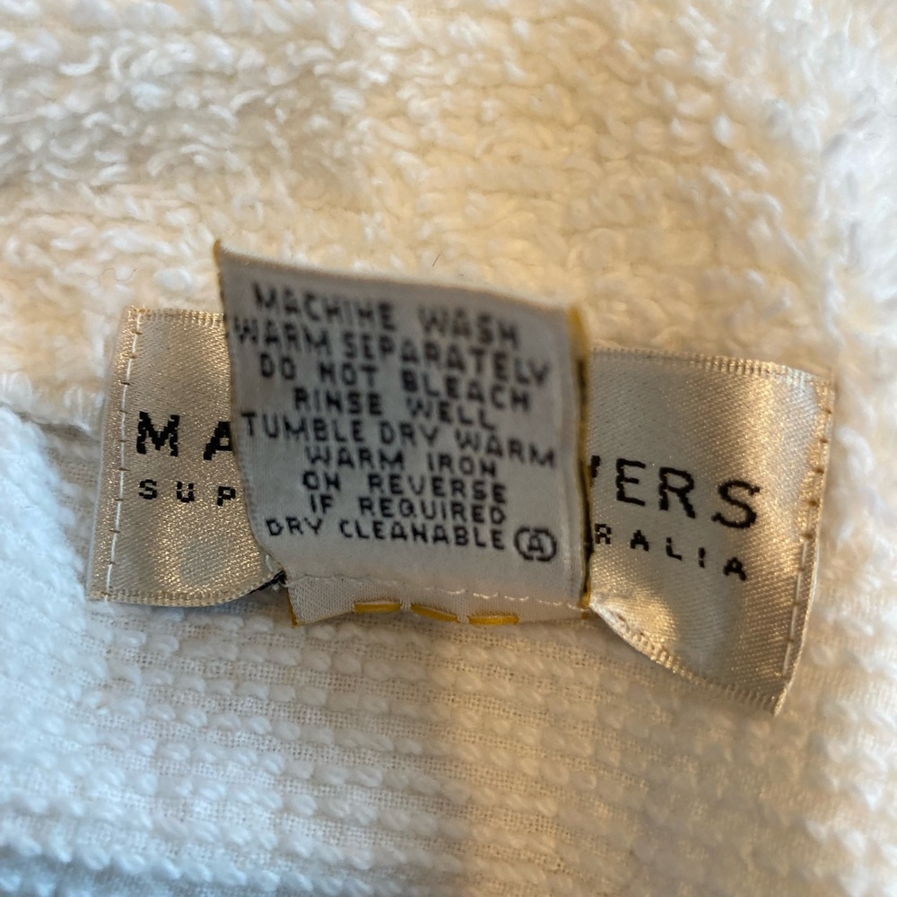 Mark Travers L Chenille Robe 100 Cotton Supertex Australia Cr w/pale flowers - Picture 3 of 8